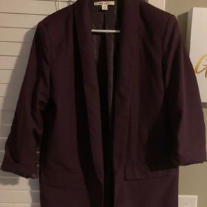Maroon/purple comfy blazer